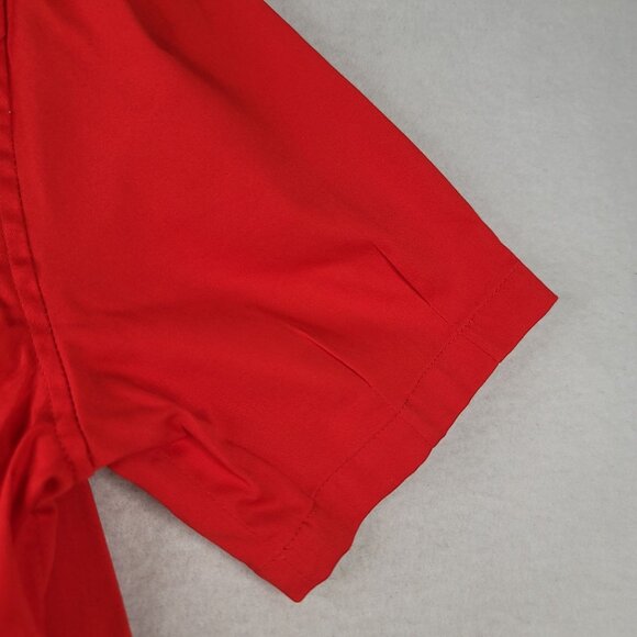 Vintage 90s Sharagano Blouse Jacket L Button Pleated Pockets Red Deadstock NEW - Picture 4 of 10